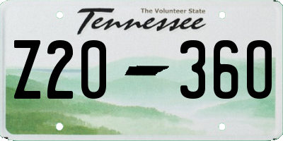 TN license plate Z2036O