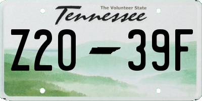 TN license plate Z2039F