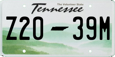TN license plate Z2039M