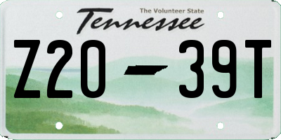 TN license plate Z2039T