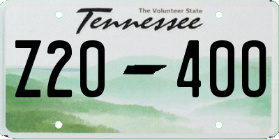 TN license plate Z2040O