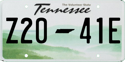 TN license plate Z2041E