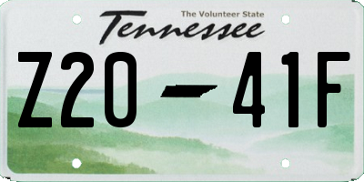 TN license plate Z2041F