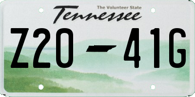 TN license plate Z2041G