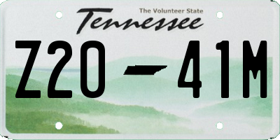 TN license plate Z2041M