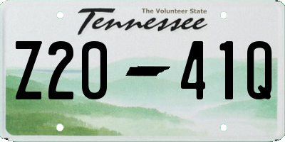 TN license plate Z2041Q