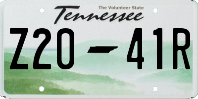 TN license plate Z2041R