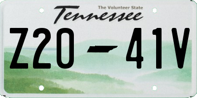 TN license plate Z2041V
