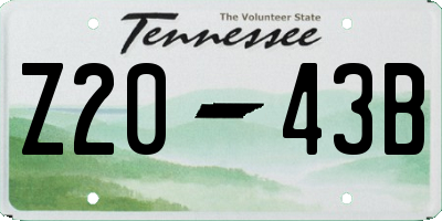 TN license plate Z2043B