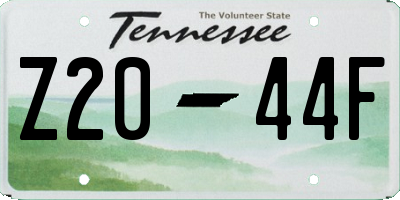 TN license plate Z2044F