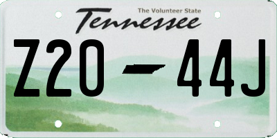 TN license plate Z2044J