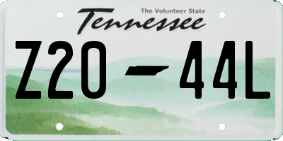 TN license plate Z2044L