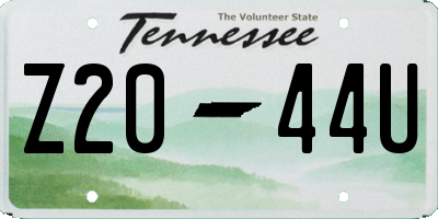 TN license plate Z2044U