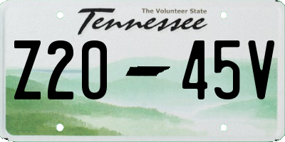 TN license plate Z2045V