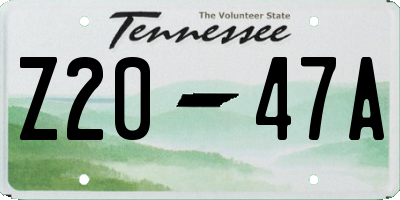 TN license plate Z2047A