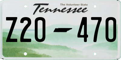 TN license plate Z2047O