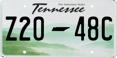 TN license plate Z2048C