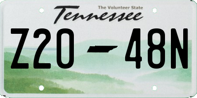 TN license plate Z2048N