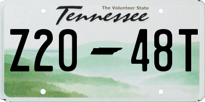 TN license plate Z2048T