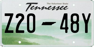 TN license plate Z2048Y