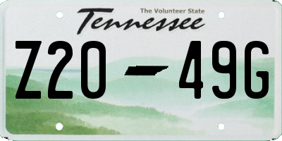 TN license plate Z2049G