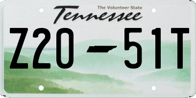 TN license plate Z2051T