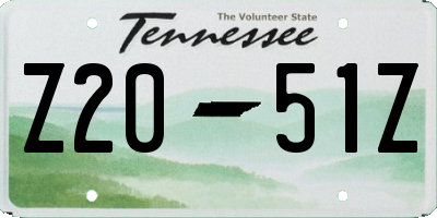 TN license plate Z2051Z