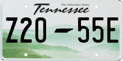 TN license plate Z2055E