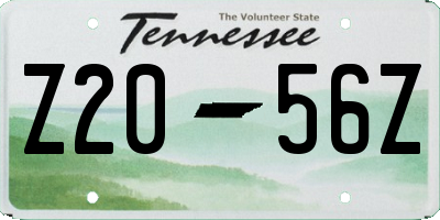 TN license plate Z2056Z