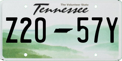 TN license plate Z2057Y
