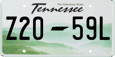 TN license plate Z2059L