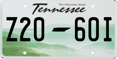 TN license plate Z2060I