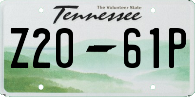 TN license plate Z2061P