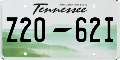 TN license plate Z2062I