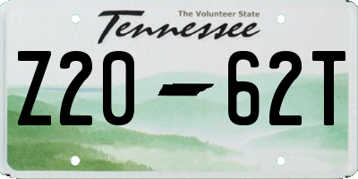 TN license plate Z2062T