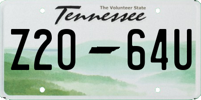 TN license plate Z2064U