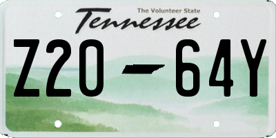 TN license plate Z2064Y