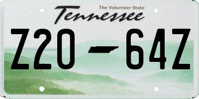 TN license plate Z2064Z
