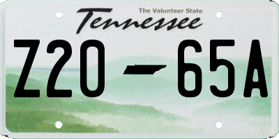TN license plate Z2065A
