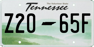 TN license plate Z2065F