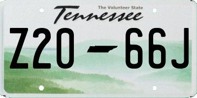 TN license plate Z2066J