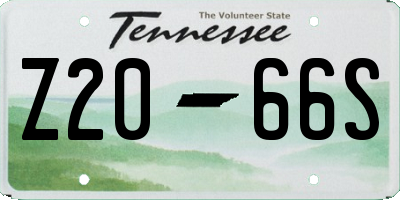TN license plate Z2066S