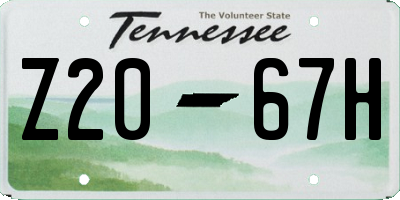 TN license plate Z2067H