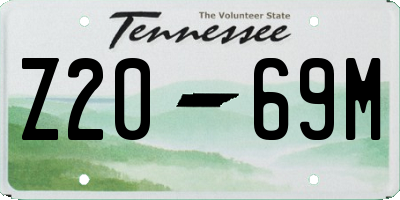 TN license plate Z2069M