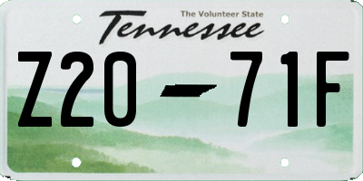 TN license plate Z2071F