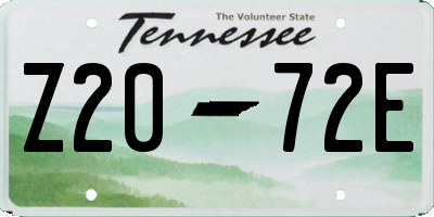 TN license plate Z2072E
