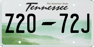 TN license plate Z2072J