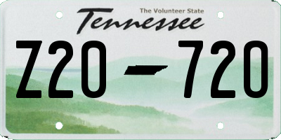 TN license plate Z2072O