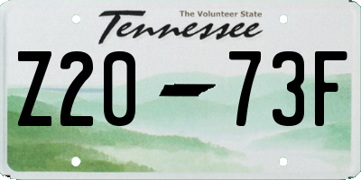 TN license plate Z2073F