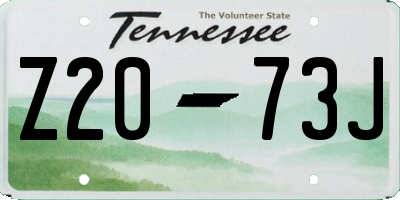 TN license plate Z2073J